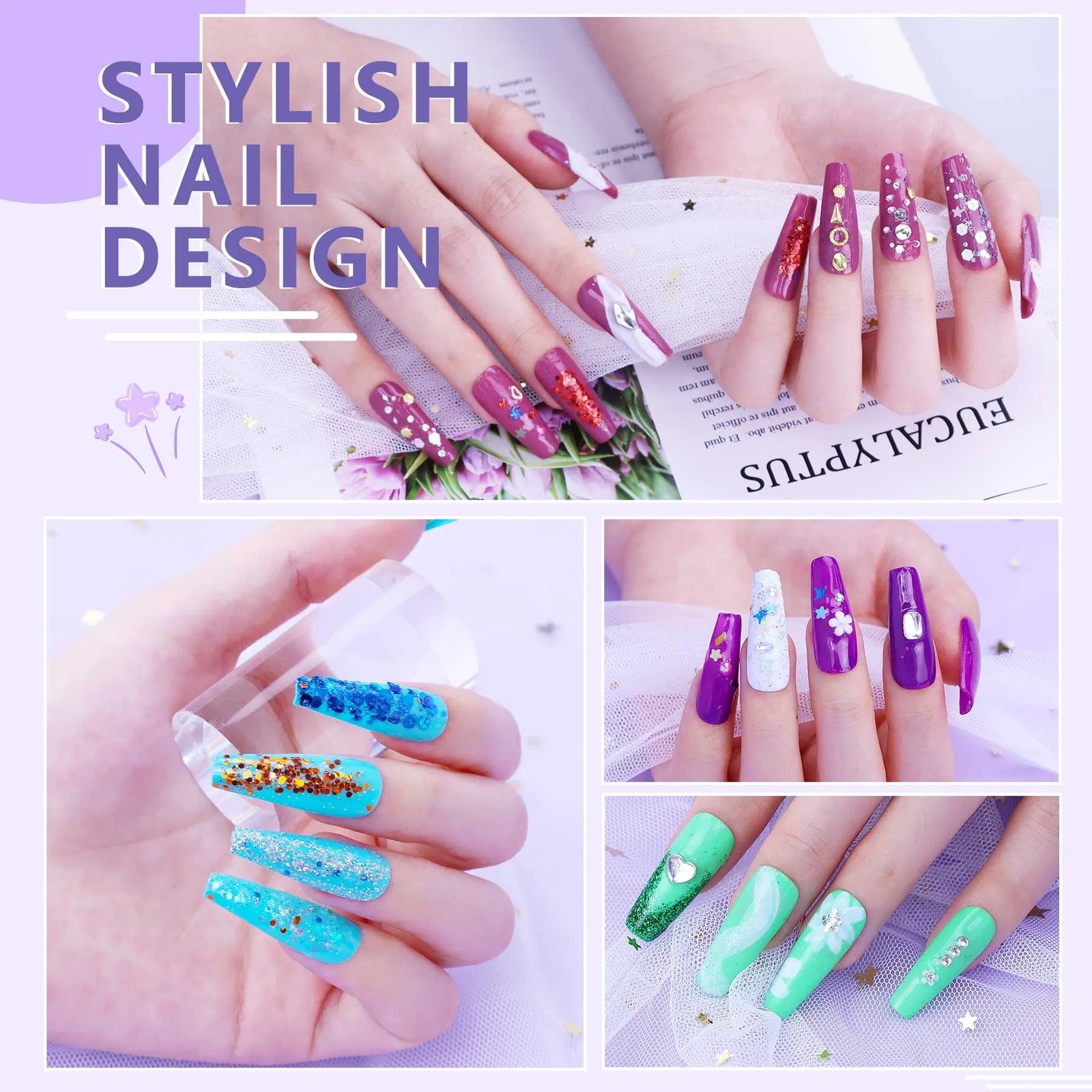 068225ce-0527-4249-81ed-136f23b943c5.jpg Acrylic Nail Kit With Everything For Beginners, Professional Nail Starter Kit , 24 Color Glitter Acrylic Powder And Liquid Monomer Set, Nail Glitter And DIY Nail Art Tools - Image 5