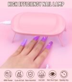 Acrylic Nail Kit Dip Powder Nail Kit Starter With Drill And UV Light, 20 Colors Fast Dry Powder Nail Dipping Kit, With Base & Top Coat Activator Dip Nail Kit For French Nail Art Manicure DIY - Image 5