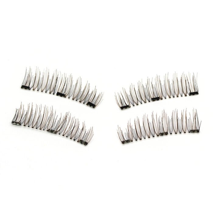 Three Magnetic Glue-Free Magnetic Eyelashes Small Round Box Magnet False Eyelashes - Image 8