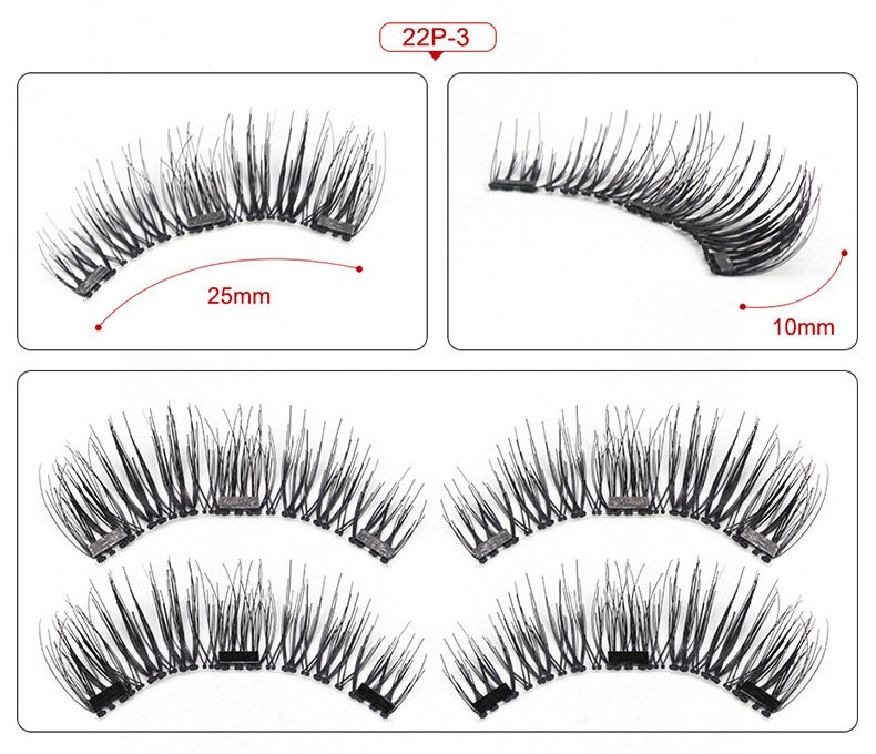 1617180051598.jpg Three Magnetic Glue-Free Magnetic Eyelashes Small Round Box Magnet False Eyelashes - Image 3