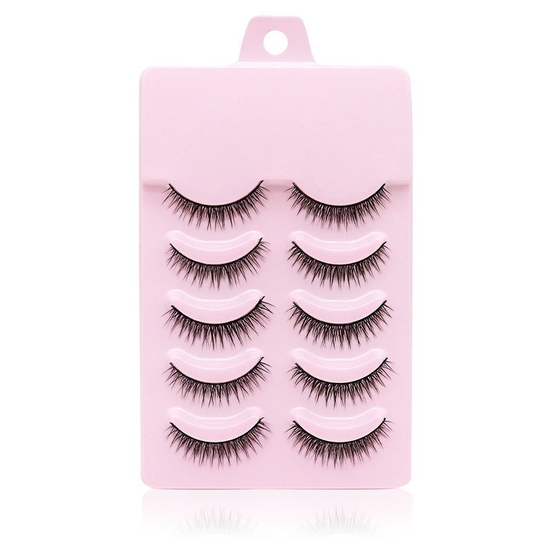 1619234566474.jpg Natural Short Cross False Eyelashes Handmade Fake Eye Lashes Makeup USA - Image 3