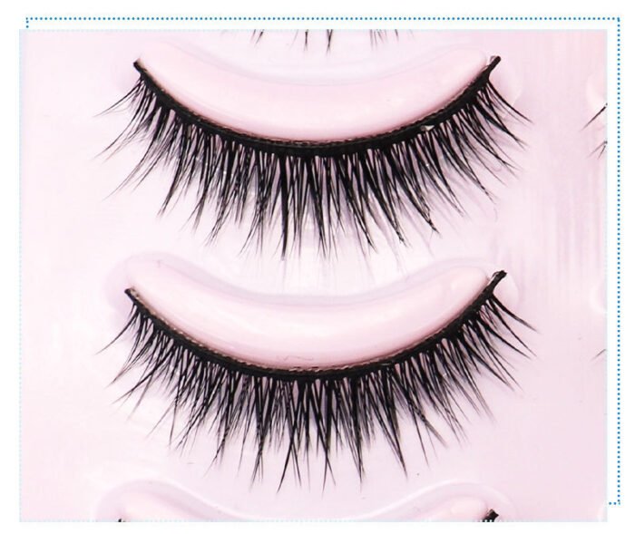 Natural Short Cross False Eyelashes Handmade Fake Eye Lashes Makeup USA - Image 1