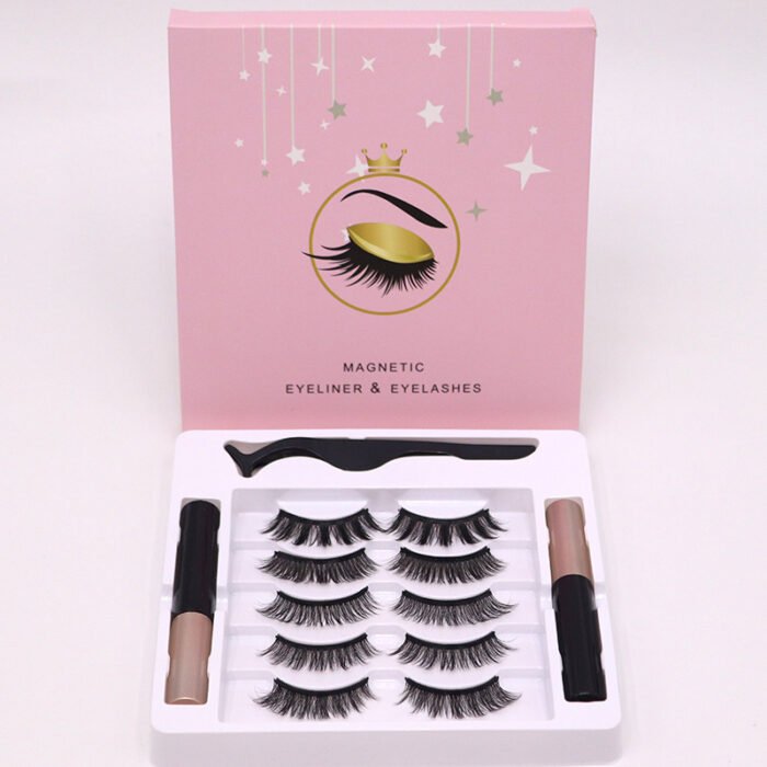 Magnetic Eyelashes Eyeliner Set Long Lasting False Mink Waterproof Eye Lashes Extension Reusable Beauty Makeup Tool - Image 1