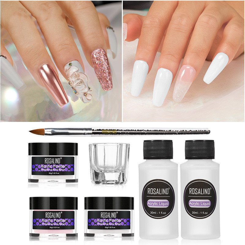1620373620417.jpg Rosalind Wholesale Oem Private Label Nail Art Acrylic Powder System Starter Kit Crystal Nail Powder Set For Nail Extension - Image 3