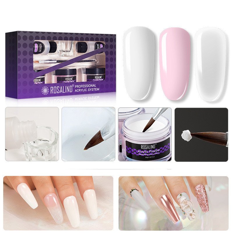 1620373620422.jpg Rosalind Wholesale Oem Private Label Nail Art Acrylic Powder System Starter Kit Crystal Nail Powder Set For Nail Extension - Image 6