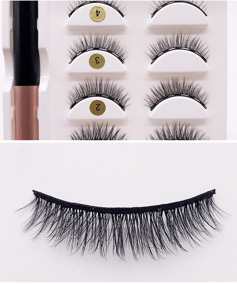 1620788522779.jpg 3D Natural Simulation Magnet Eyelashes Spot Four Pairs Of Magnetic Eyeliner Set - Image 3