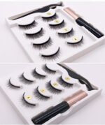 3D Natural Simulation Magnet Eyelashes Spot Four Pairs Of Magnetic Eyeliner Set - Image 4