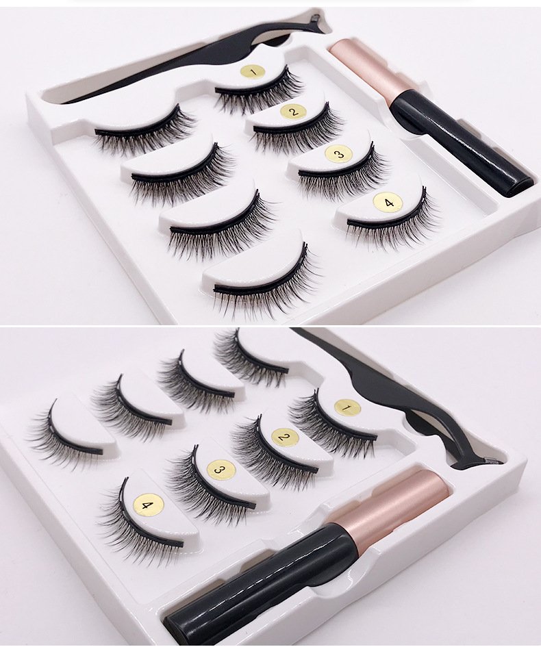 1620788522781.jpg 3D Natural Simulation Magnet Eyelashes Spot Four Pairs Of Magnetic Eyeliner Set - Image 4
