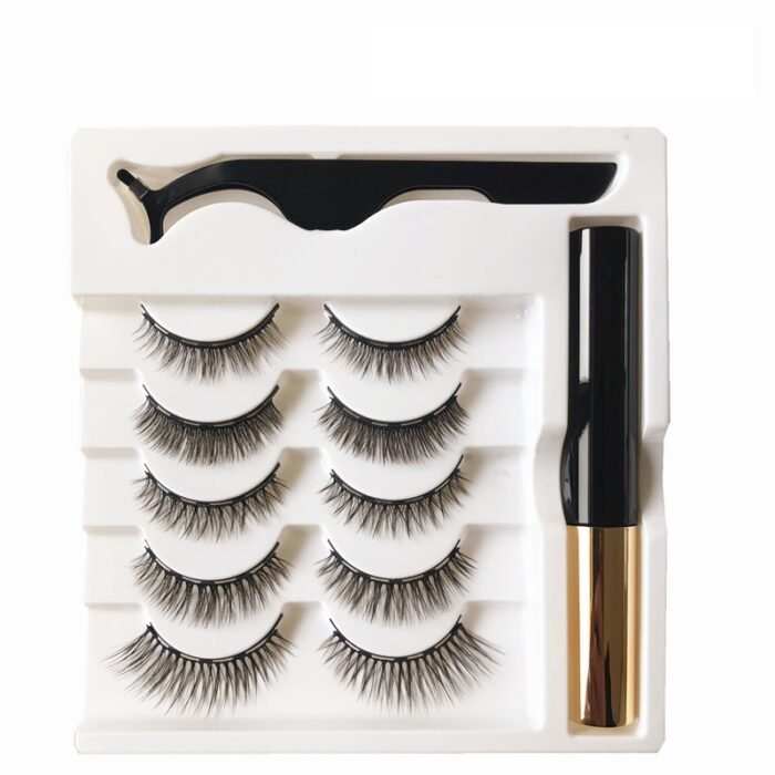 Five Pairs Of Magnetic Eyeliner Eyelashes Set - Image 3