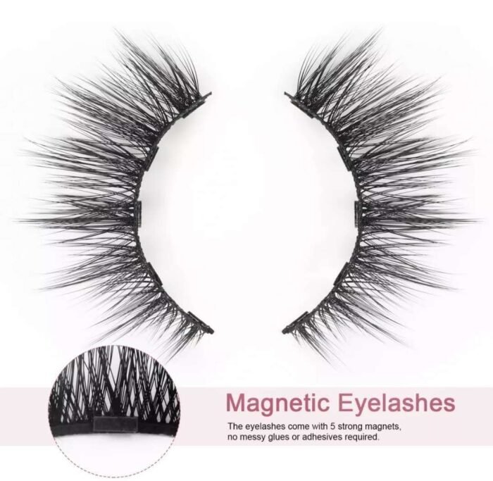 Liquid Eyeliner Magnetic False Eyelashes Set  Five Pairs Of Glue-free Magnetic Eyelashes - Image 5