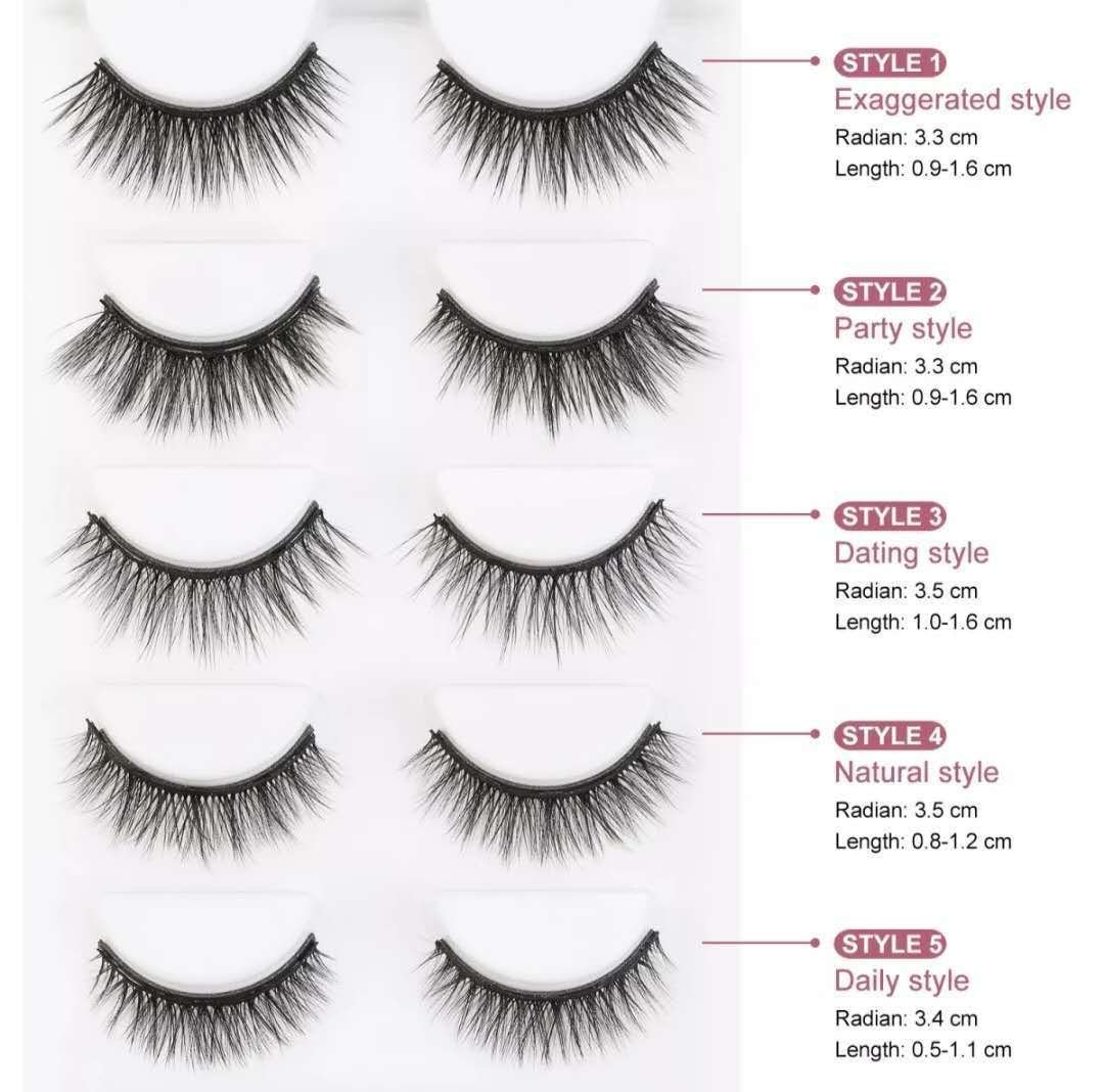 1622615874186.jpg Liquid Eyeliner Magnetic False Eyelashes Set  Five Pairs Of Glue-free Magnetic Eyelashes - Image 2