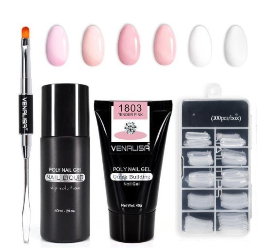 206855864887.jpg Venalisa Poly Nail Gel Kit Nail Fesign Builder Nail Gel Acrylic Transparent Crystal Coumuflage Set Nail Extend Jelly Gel Polish - Image 1