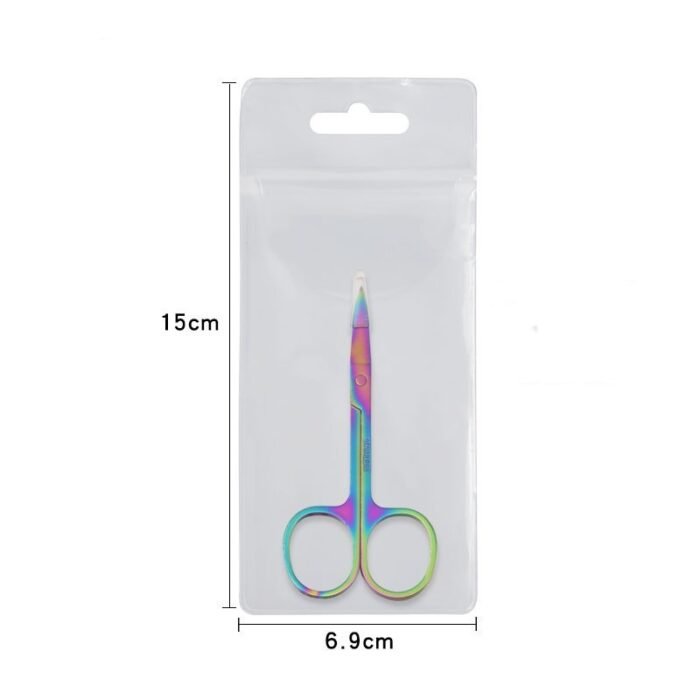 Stainless Steel Color Titanium Eyebrow Trimmer Makeup Beauty Small Scissors - Image 9