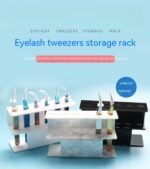 6-hole Eyelash Tweezers Display Stand Acrylic Eyelash Tweezers Rack Organizing Rack Grafting Eyelash Tweezers Storage Rack - Image 8