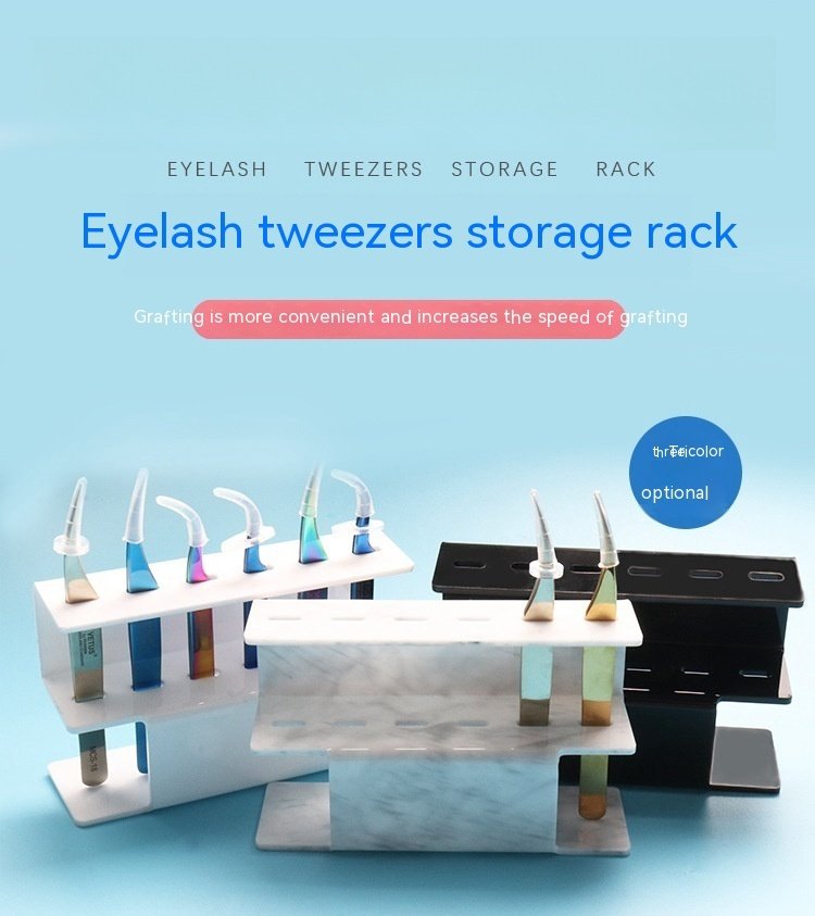 2402191116320327300.jpg 6-hole Eyelash Tweezers Display Stand Acrylic Eyelash Tweezers Rack Organizing Rack Grafting Eyelash Tweezers Storage Rack - Image 8