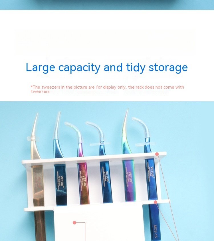 2402191116320328400.jpg 6-hole Eyelash Tweezers Display Stand Acrylic Eyelash Tweezers Rack Organizing Rack Grafting Eyelash Tweezers Storage Rack - Image 10