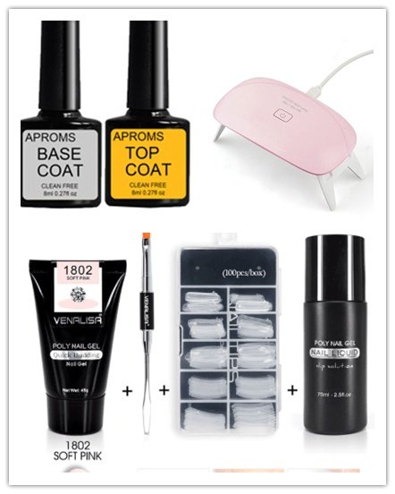 2507296532137.jpg Venalisa Poly Nail Gel Kit Nail Fesign Builder Nail Gel Acrylic Transparent Crystal Coumuflage Set Nail Extend Jelly Gel Polish - Image 4