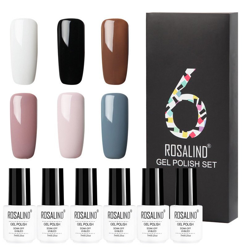 291831889455.jpg 6 Colors Set Solid Color Gel Polish Set Nail Polish Gift Box Manicure - Image 2