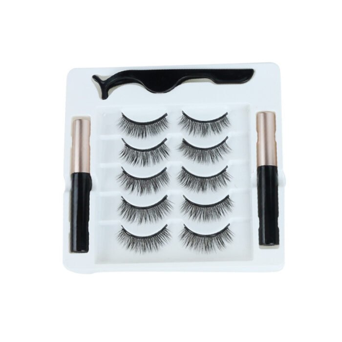 Imitation mink hair magnetic suction false eyelashes - Image 2
