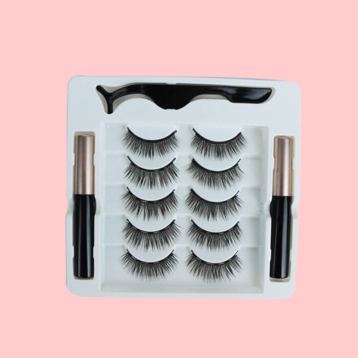 Imitation mink hair magnetic suction false eyelashes - Image 5