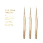 Stainless Steel Eyelash Flowering Tweezers Golden Grafting Eyelash Tweezers - Image 4