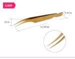 Gold Plated Eyelash Extension Tweezers Eyelash Tool - Image 3