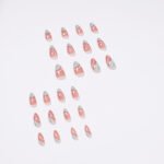 Mid-Length Press On False Nails Gradient Easy Wear Franch Reusable Natural - Image 4