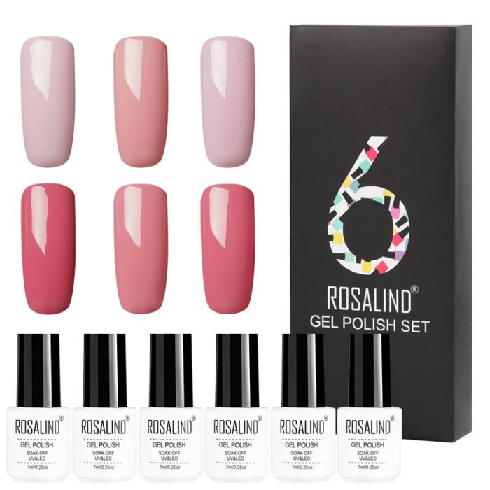 6 Colors Set Solid Color Gel Polish Set Nail Polish Gift Box Manicure - Image 8