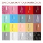 Acrylic Nail Kit Dip Powder Nail Kit Starter With Drill And UV Light, 20 Colors Fast Dry Powder Nail Dipping Kit, With Base & Top Coat Activator Dip Nail Kit For French Nail Art Manicure DIY - Image 2