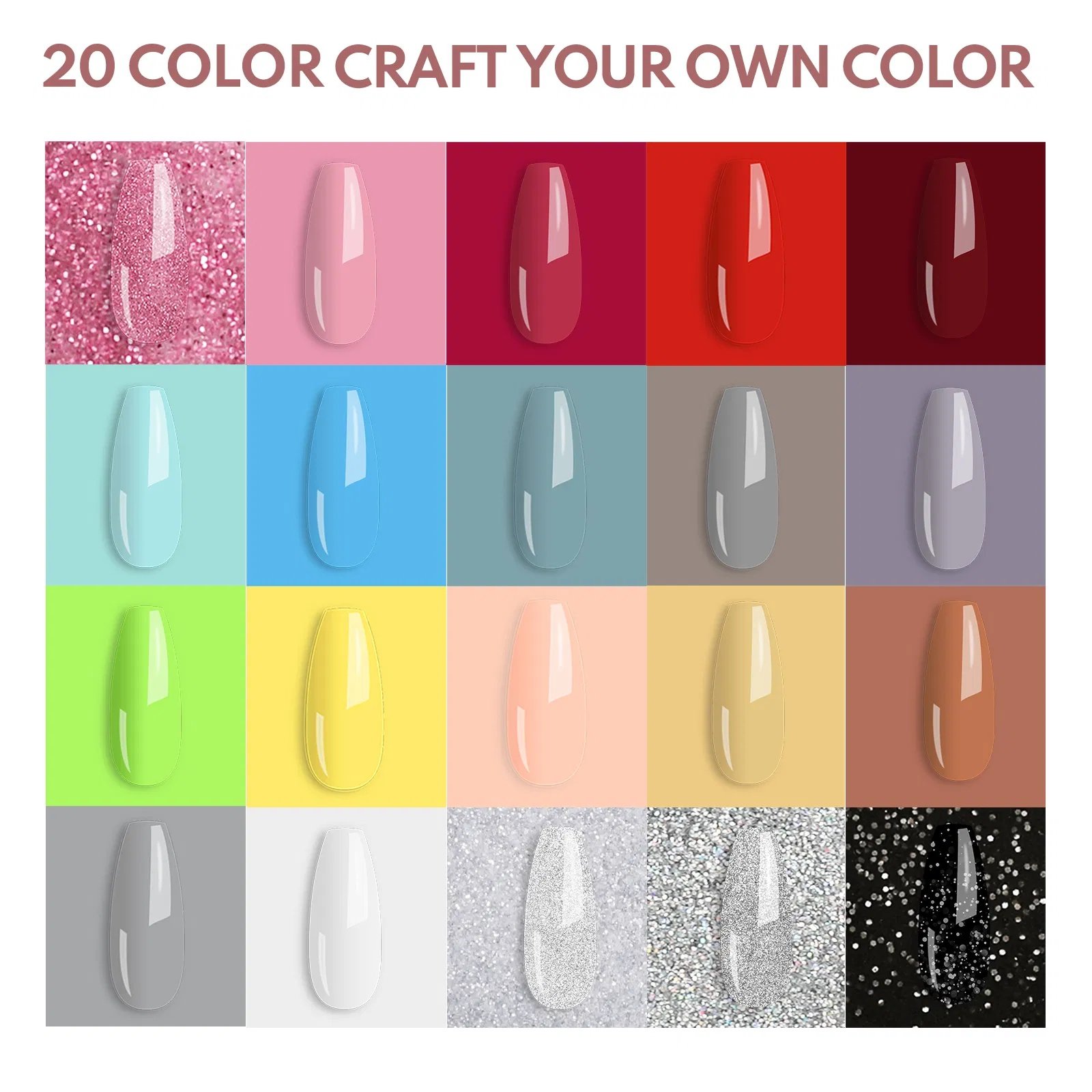76797ba7-46e1-46f9-92fd-1f8abb42c703.jpg Acrylic Nail Kit Dip Powder Nail Kit Starter With Drill And UV Light, 20 Colors Fast Dry Powder Nail Dipping Kit, With Base & Top Coat Activator Dip Nail Kit For French Nail Art Manicure DIY - Image 2