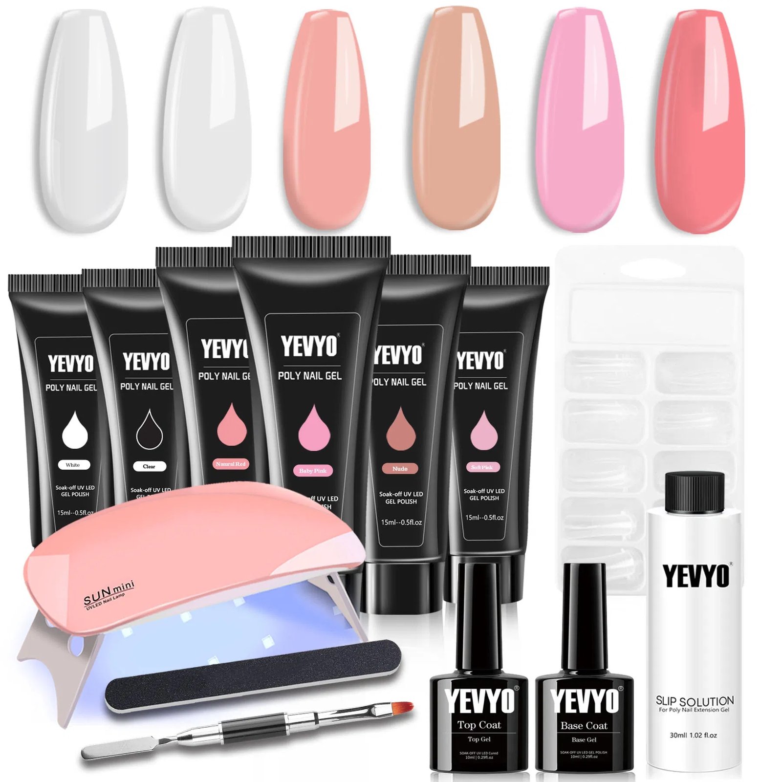 76f972a2-918b-4ebf-b5c7-bedc6834865a.jpg Poly Gel Nail Kit Poly Nail Gel Kit With UV Lamp For Beginners With Anything With Gel Extension Nail Kit With Slip Solution - Image 1