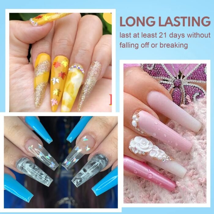 Acrylic Nail Kit Dip Powder Nail Kit Starter With Drill And UV Light, 20 Colors Fast Dry Powder Nail Dipping Kit, With Base & Top Coat Activator Dip Nail Kit For French Nail Art Manicure DIY - Image 4