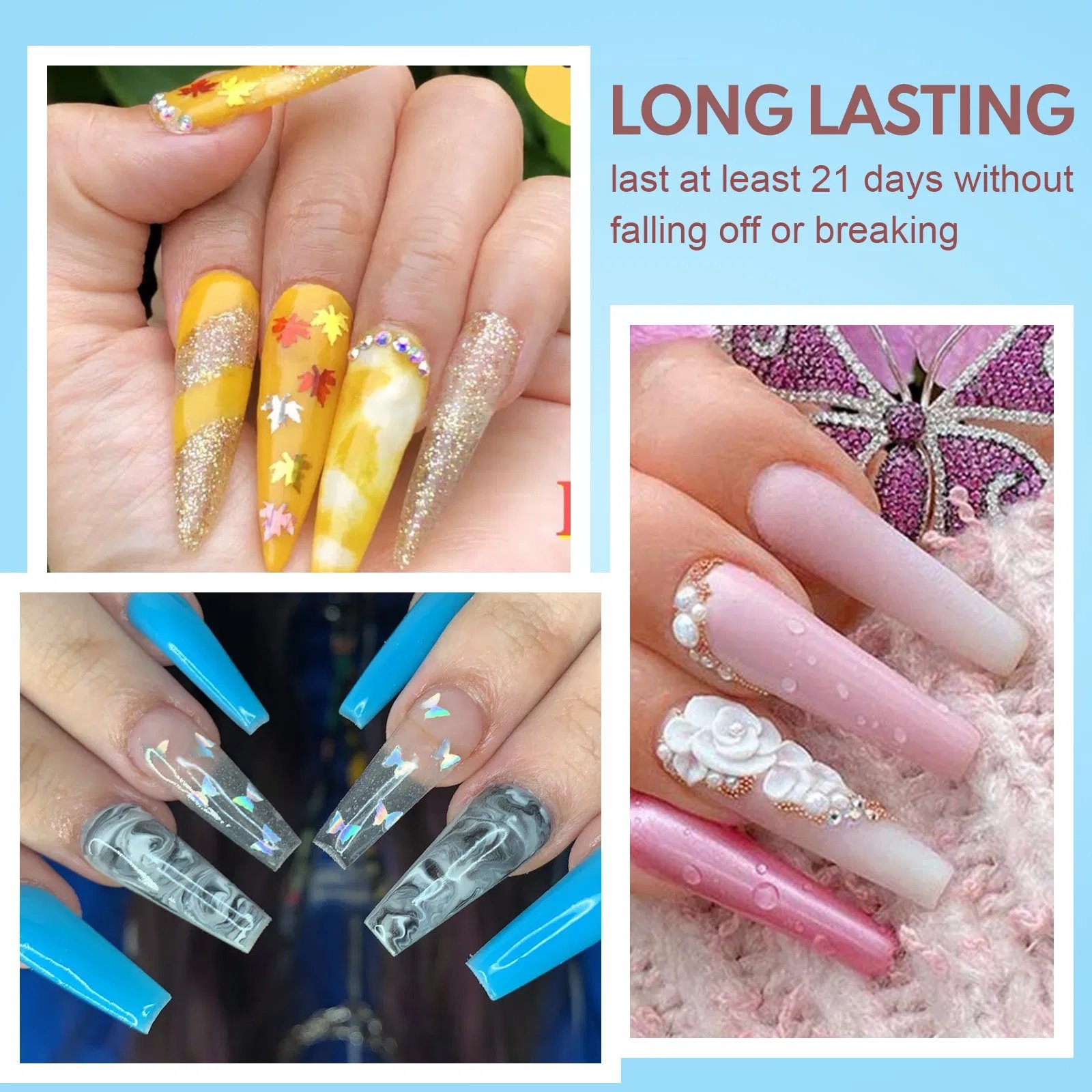7b52f412-98a2-4bfe-a86a-2d8068c4e7a1.jpg Acrylic Nail Kit Dip Powder Nail Kit Starter With Drill And UV Light, 20 Colors Fast Dry Powder Nail Dipping Kit, With Base & Top Coat Activator Dip Nail Kit For French Nail Art Manicure DIY - Image 4