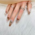GGDDSHA Handmade Press On Nails, Luxury & Custom FakeNails 3D Handmade Reusable UV Finished False Nails, HandPainted Nail,Ivory Filigree - Image 3
