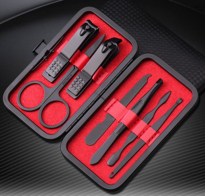 833555001978.jpg 7 nail clippers Nail Manicure Set knife eyebrow set function Manicure Manicure Kit - Image 1