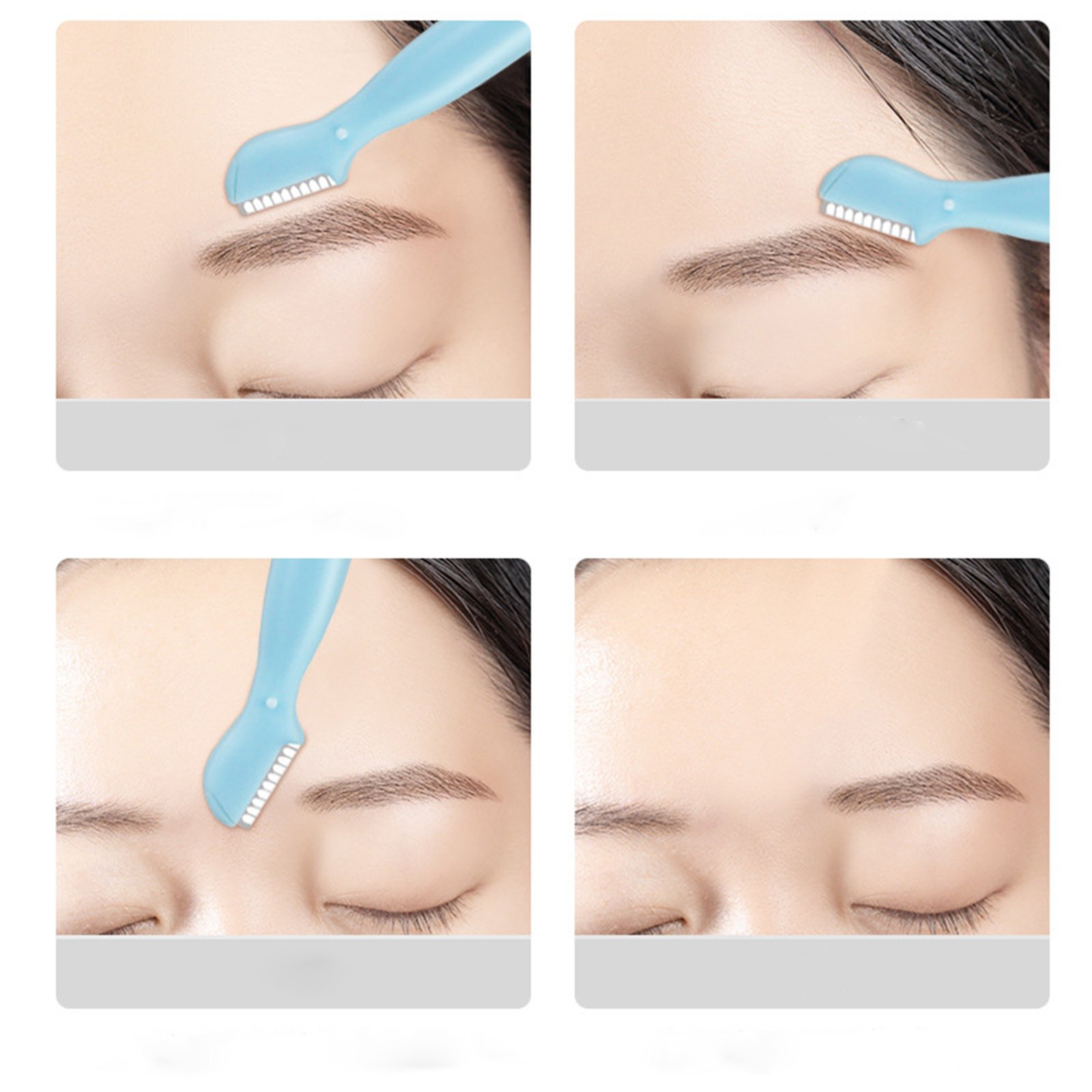 95d9625f-a508-47f1-8268-29ecd3deba66.jpg 4 Pcs Straight Handle Round Head Eyebrow Trimmer Beauty Tools Beginner Anti-scratch Eyebrow Trimmer Eyebrow Razor Portable Face Razor Eye Brow Epilation Hair Removal Cutters Safety Razor Woman Makeup - Image 3