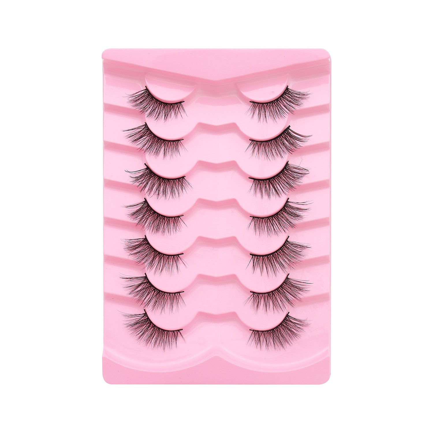 97882ece-40a7-45fb-af26-2be2d553cc3a.jpg Natural Lashes Wispy Lashes Natural Look False Eyelashes Natural Flared Eyelashes False Eye Lashes Soft Fluffy Lashes 7 Pairs 6mm Gradual 13mm Cat's Eye Transparent Stem Eye Tail Elongated Half Eye Na - Image 5