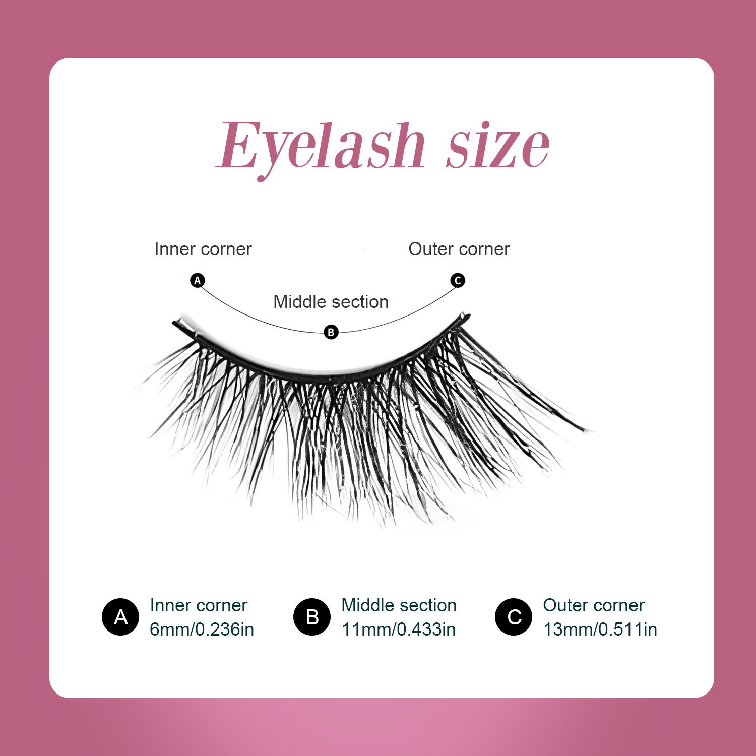 adbcfb57-a58c-460f-bc4f-499719f27123.jpg Natural Lashes Wispy Lashes Natural Look False Eyelashes Natural Flared Eyelashes False Eye Lashes Soft Fluffy Lashes 7 Pairs 6mm Gradual 13mm Cat's Eye Transparent Stem Eye Tail Elongated Half Eye Na - Image 3