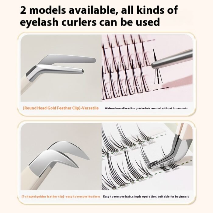 Round Head Jinyu 7-shaped Grafting Eyelash Tweezers - Image 4