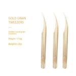 Stainless Steel Eyelash Flowering Tweezers Golden Grafting Eyelash Tweezers - Image 7