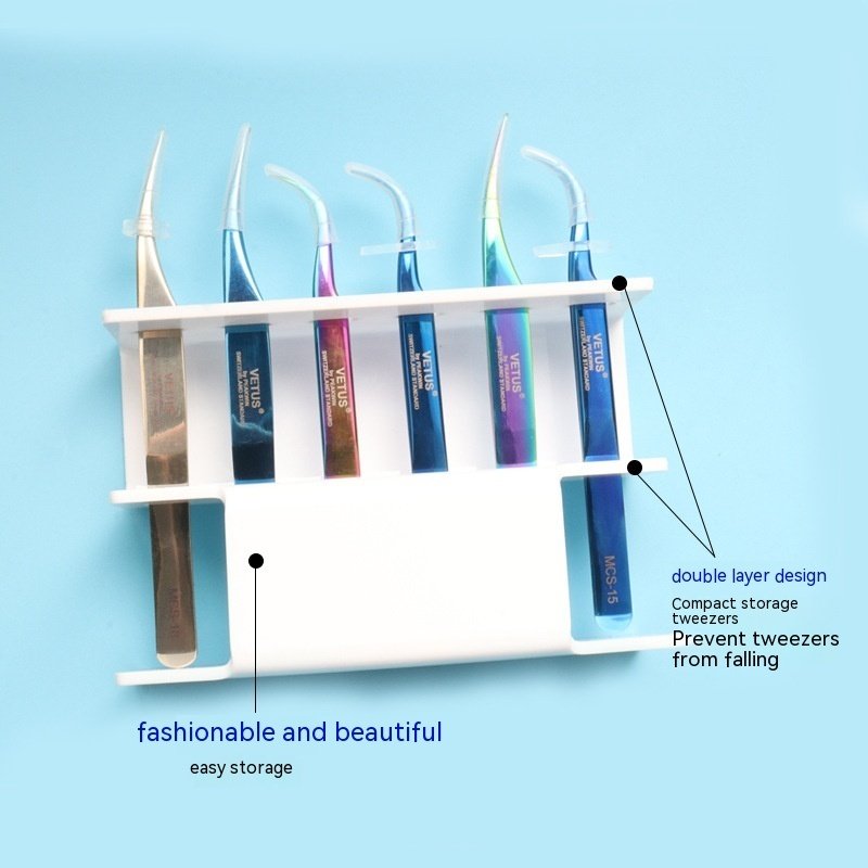 c2fed62d-fa35-46ee-bd16-f0ca620f73ef.jpg 6-hole Eyelash Tweezers Display Stand Acrylic Eyelash Tweezers Rack Organizing Rack Grafting Eyelash Tweezers Storage Rack - Image 2