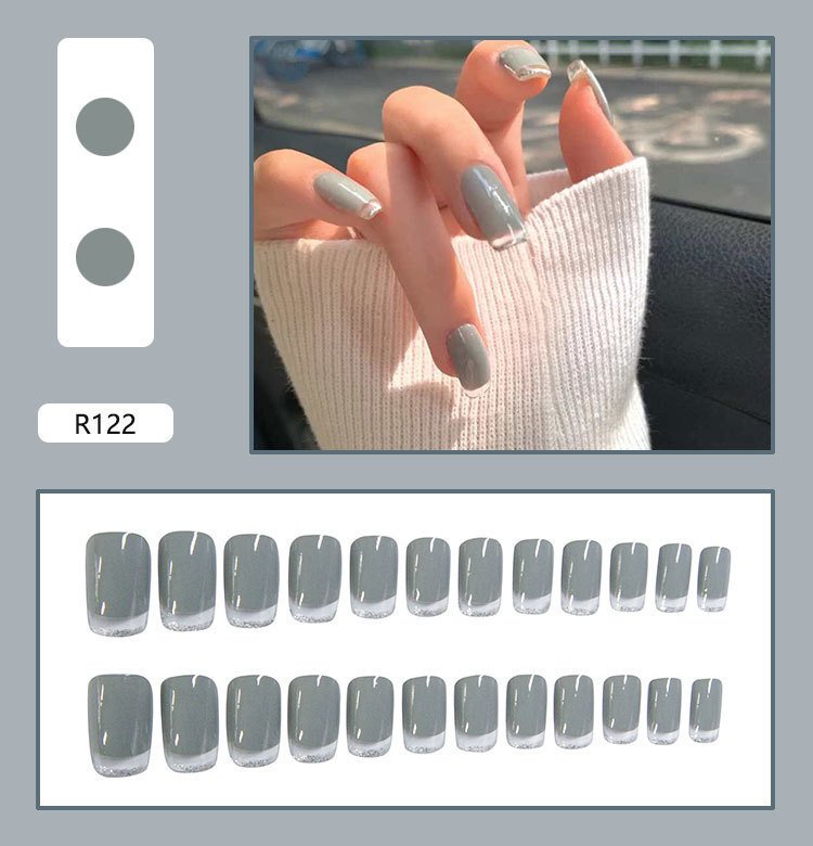 d10da6bd-114d-4c31-8135-8197727e4be3.jpg Fake Nails Press On Short Reusable With Designs - Image 5