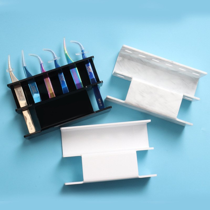 d8ce873d-b5e9-4c6a-984f-07a6ee2cb855.jpg 6-hole Eyelash Tweezers Display Stand Acrylic Eyelash Tweezers Rack Organizing Rack Grafting Eyelash Tweezers Storage Rack - Image 1
