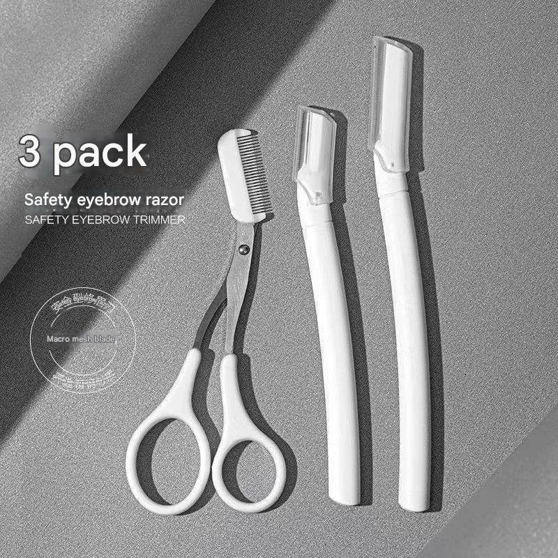 e3a63e49-88e9-4d3a-adac-36c13014423c.jpg Eyebrow Trimmer Eyebrow Trimming Tool Set Macro Safety Type Beginner Men's And Women's Special Eyebrow Razor - Image 1
