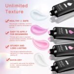 6 PCS Poly Gel Nail Kit With UV Lamp, Nail Brush And Nail Forms Top Base Coat Builder Nails Art Tools - Image 4