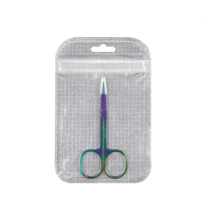Stainless Steel Color Titanium Eyebrow Trimmer Makeup Beauty Small Scissors - Image 3