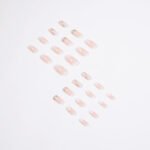 Mid-Length Press On False Nails Gradient Easy Wear Franch Reusable Natural - Image 6